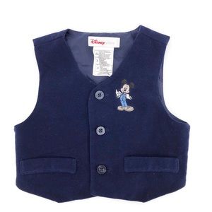 Disney Mickey Mouse Navy Velvet Vest Size 12 Month